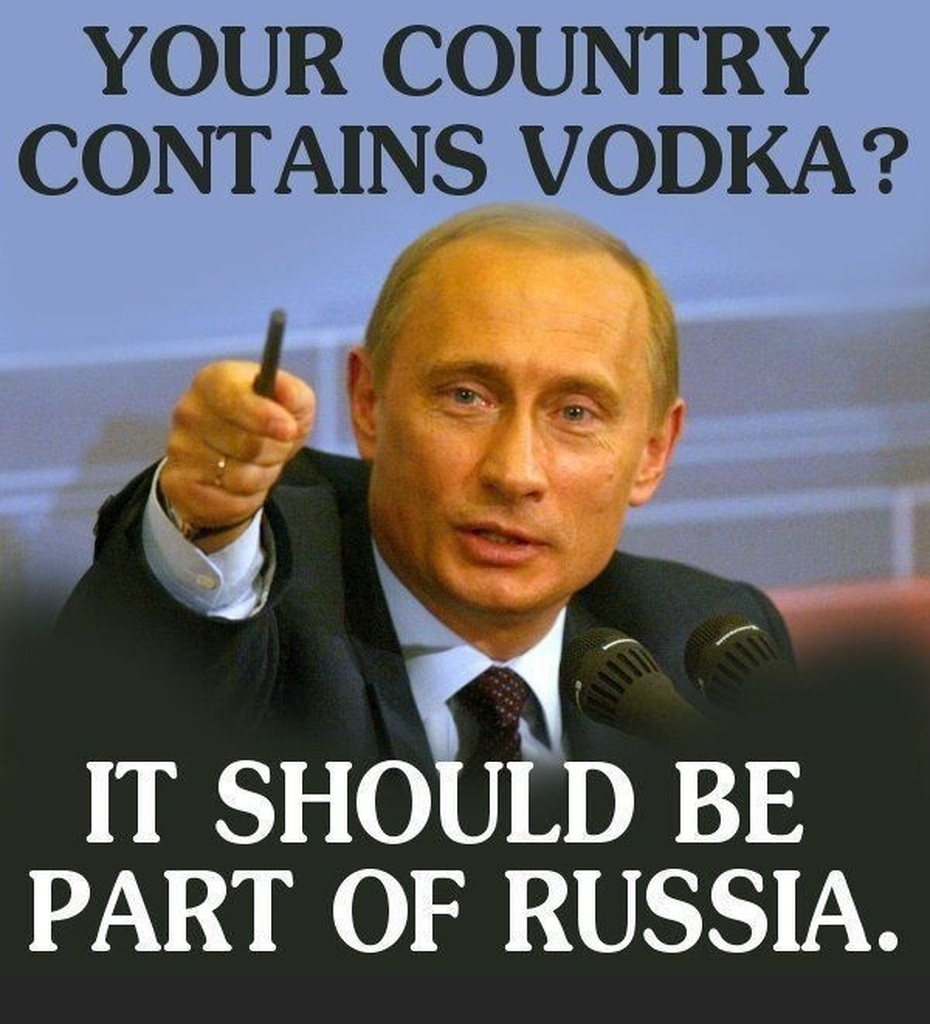 Parody-meme about Putin's alleged behaviors
