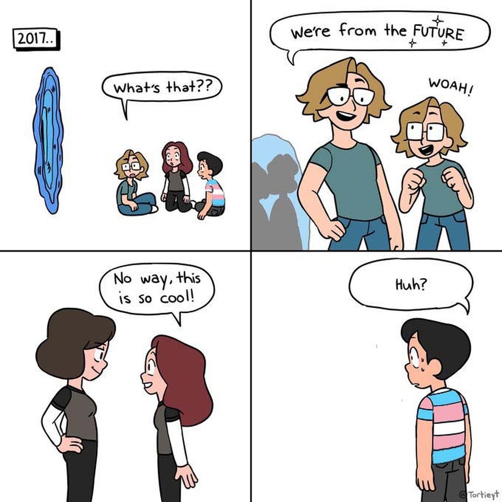 AI caption: a comic strip with different people talking about the same thing, comic strip