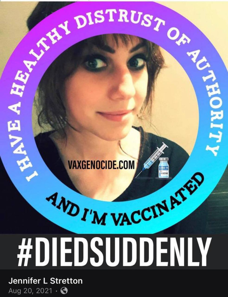 AI caption: a woman with a tattoo that says i have a healthy distrust of authority and i'm vaccinated, graphic
