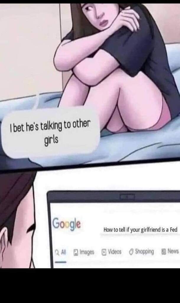 AI caption: a woman is sitting on a bed with a man on the bed, comic