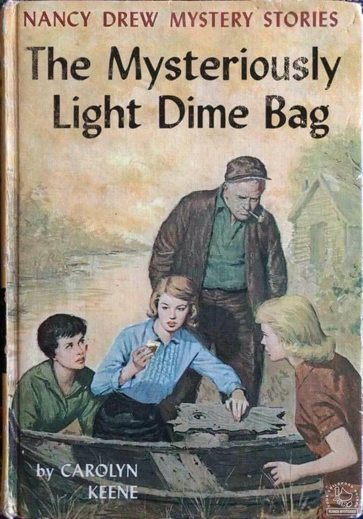 AI caption: the mysteriously light dime bag, book cover