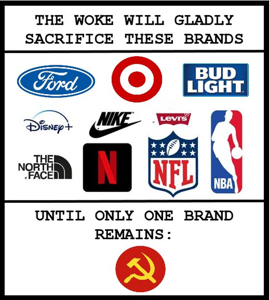 AI caption: the wretched will gladly sacrifice these brands until only one brand remains, graphic design