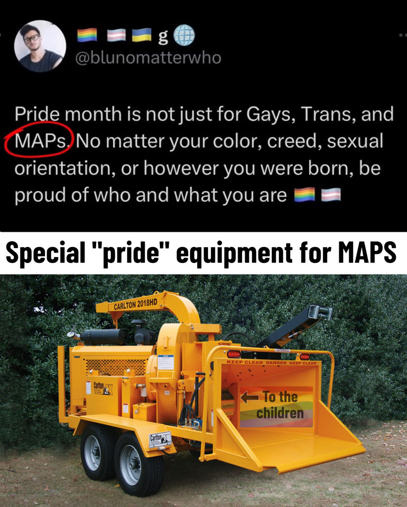 AI caption: a picture of a machine with the text'special pride equipment for maps', a tweet