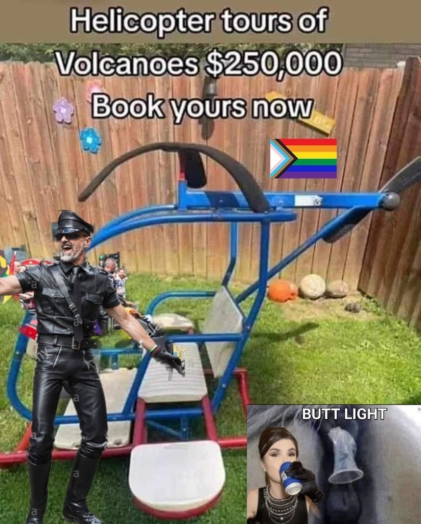 AI caption: a cartoon submarine with the words acme sub tours, cartoon helicopter tours of volcanoes $ 25,000 book your tour now