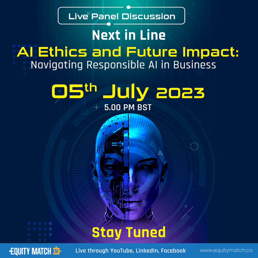 AI caption: ethics and future impact navigating responsible ai in business, poster
